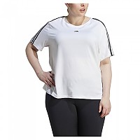 [해외]아디다스 Aeroready Essentials 3 Stripes Plus Size 반팔 티셔츠 7139924158 White / Black