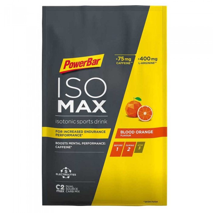 [해외]파워바 IsoMax 50g Orange Isotonic Powder Sachet 6140078974 Black