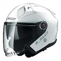 [해외]LS2 OF603 Infinity II Solid 오픈 페이스 헬멧 9139368616 Gloss White