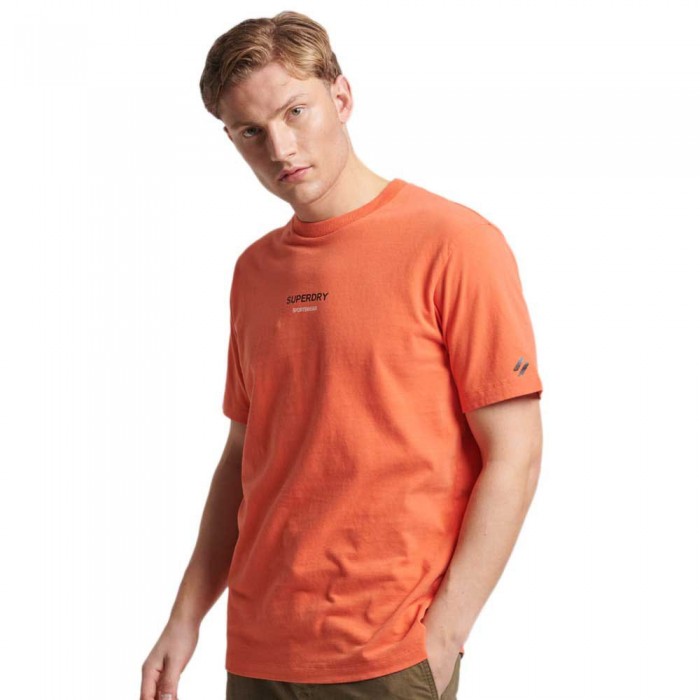 [해외]슈퍼드라이 Sportswear 로고 Loose 반팔 티셔츠 140108485 Flare Orange