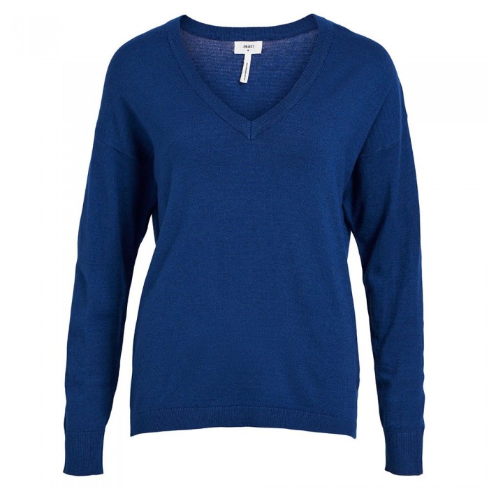 [해외]오브젝트 긴팔 브이넥 스웨터 Thess 139733212 Estate Blue / Detail Melange
