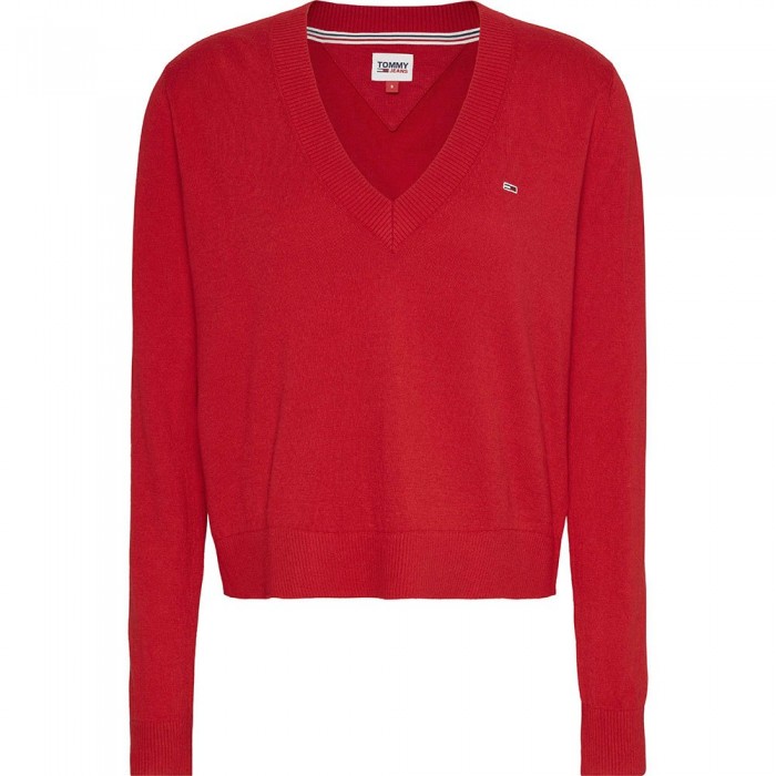 [해외]타미 진 브이넥 스웨터 Essential V 140090240 Deep Crimson