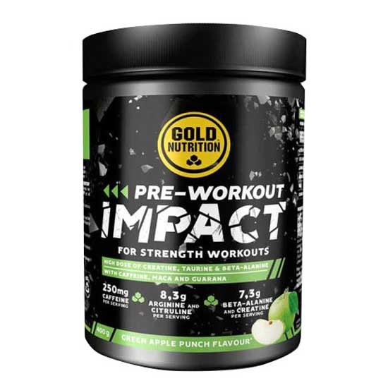 [해외]GOLD NUTRITION 그린애플 에너지 파우더 Pre-Workout Impact 400g 6139969828 Black