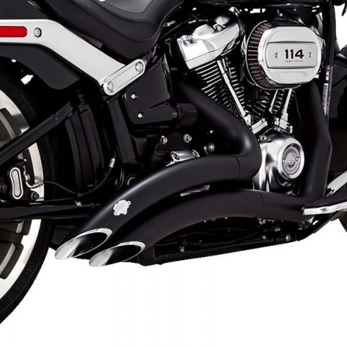 [해외]VANCE + HINES Harley Davidson FLFB 1750 ABS Softail Fat Boy 107 Ref:46375 비인증된 완전 배기 시스템 9140124621 Black