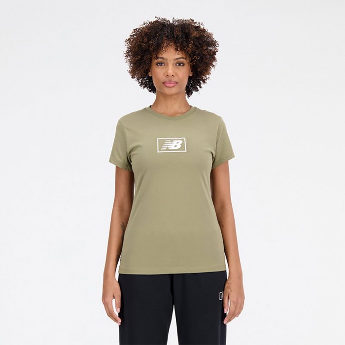 [해외]뉴발란스 반팔 티셔츠 Essentials Americana 져지 Athletic Fit 140132173 Covert Green