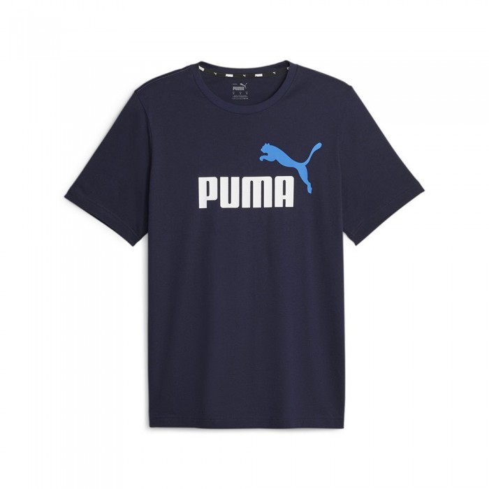 [해외]푸마 Ess+ 2 Col 로고 반팔 티셔츠 139910465 Navy