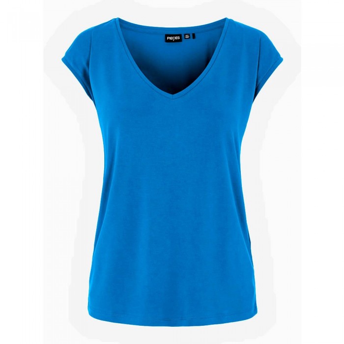 [해외]PIECES Kamala 반팔 V넥 티셔츠 139740300 French Blue