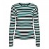 [해외]PIECES Ruka 긴팔 티셔츠 139740501 Trekking Green / Stripes Cloud Dancer