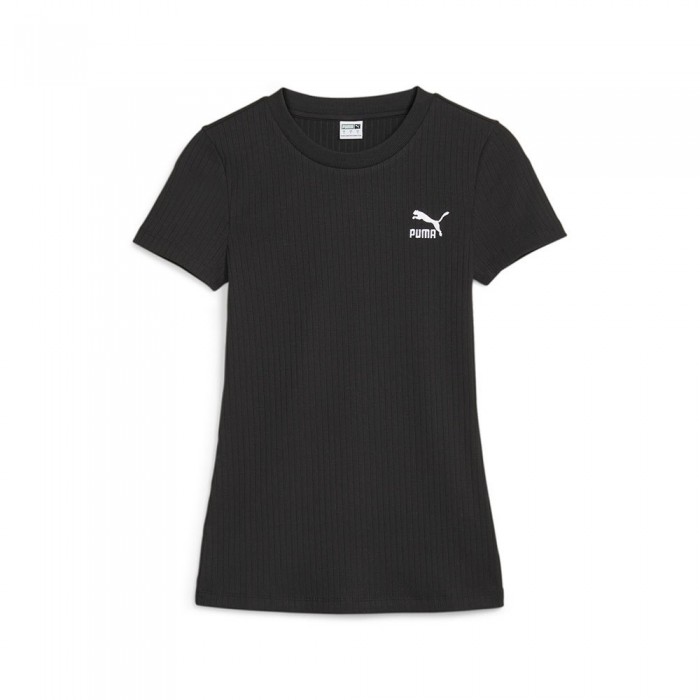 [해외]푸마 SELECT Classics Ribbed Slim Fit 반팔 티셔츠 139911422 Black