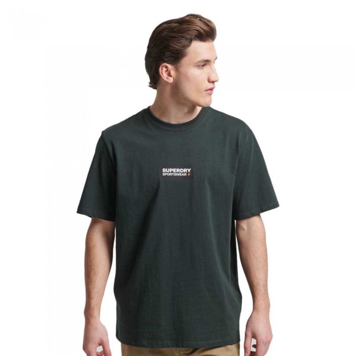 [해외]슈퍼드라이 Code 테크 Graphic Loose 반팔 티셔츠 140130028 Academy Dark Green