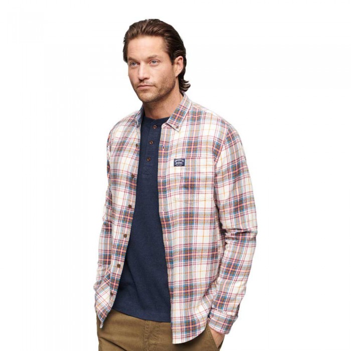 [해외]슈퍼드라이 긴 소매 셔츠 Cotton Lumberjack 140130042 Drayton Check Optic