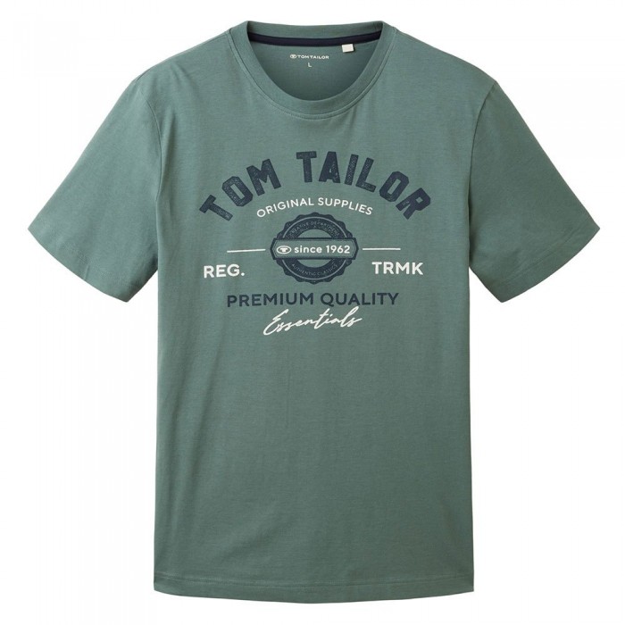 [해외]TOM TAILOR 1037735 로고 반팔 티셔츠 139908775 Green Dust