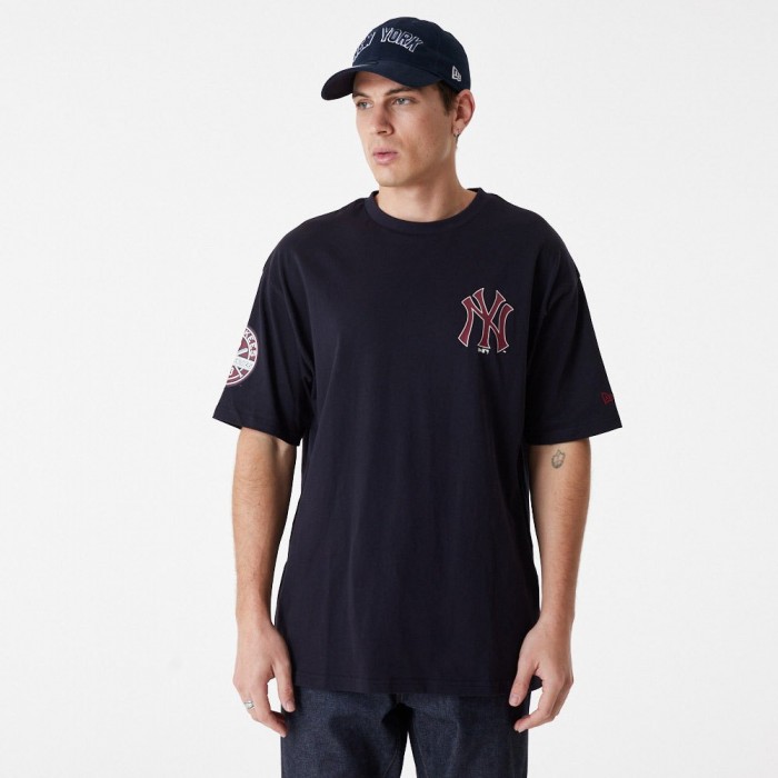 [해외]뉴에라 MLB Large 로고 OS New York Yankees 반팔 티셔츠 139860512 Navy