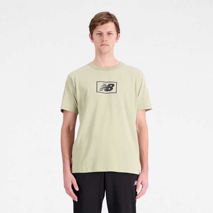 [해외]뉴발란스 Nb Essentials 로고 반팔 티셔츠 140132377 Fatigue Green