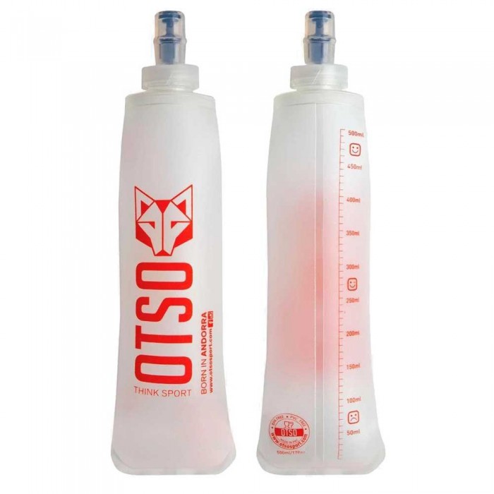 [해외]OTSO 작은 모자 Logo 500ml 소프트플라스크 6137938159 White / Orange