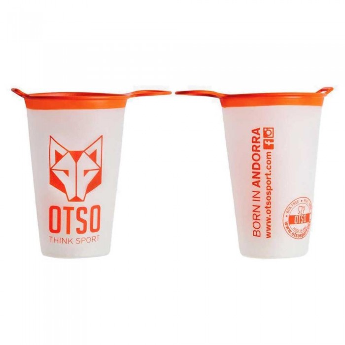[해외]OTSO 접을 수 있는 컵 로고 200ml 6137938163 White / Orange