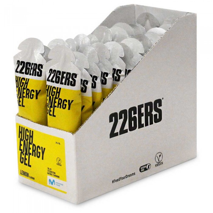 [해외]226ERS High Energy 76g 24 단위 레몬 에너지 젤 상자 14138250024 Yellow