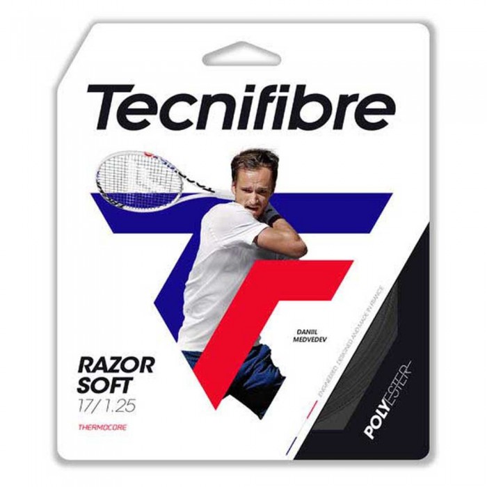 [해외]테크니화이버 Razor 소프트 1.25 테니스 하나의 끈 12140117990 Carbon