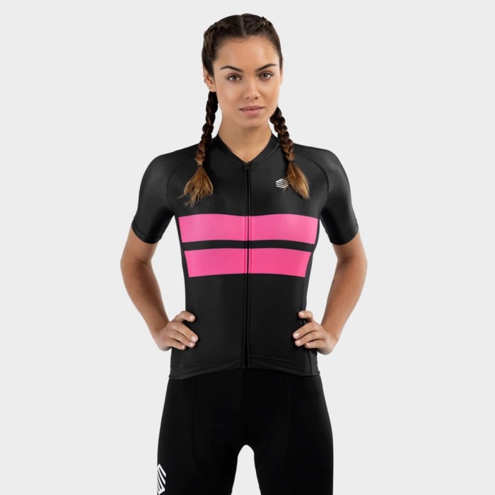 [해외]SIROKO 반팔 저지 M2 Double Track 1138612519 Black / Pink