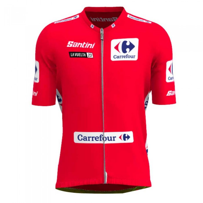 [해외]산티니 전체 리더 공식적인 La Vuelta 2023 짧은 소매 저지 1140134367 Red