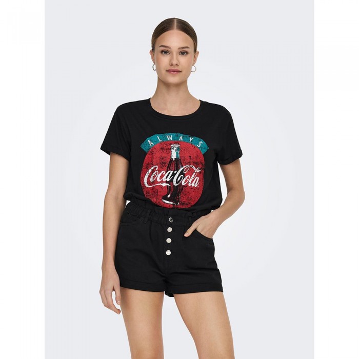 [해외]JDY Stine 반팔 티셔츠 140170800 Black / Print Coca Cola