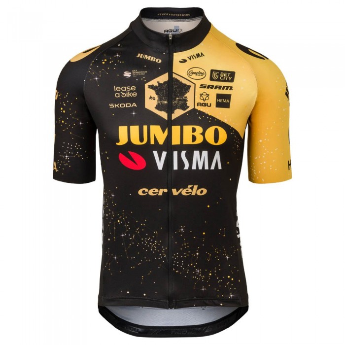 [해외]AGU 반소매 저지 Jumbo-Visma Replica Tour De France 2023 1139943125 Multicolor