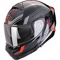 [해외]SCORPION 모듈러 헬멧 EXO-930 EVO Sikon 9139987921 Black / Silver / Red