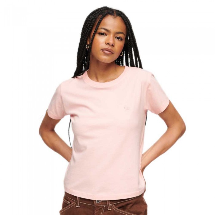 [해외]슈퍼드라이 Essential 로고 90´S 반팔 티셔츠 140194098 Strawberry Cream Pink