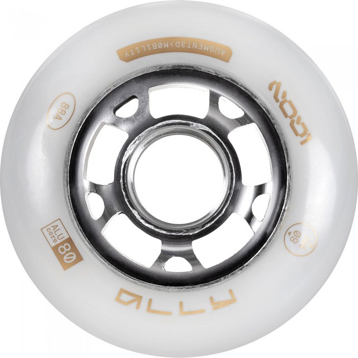 [해외]IQON 스케이트 바퀴 올y White 80 88A 4 단위 14140139816 Silver / Gold / Natural
