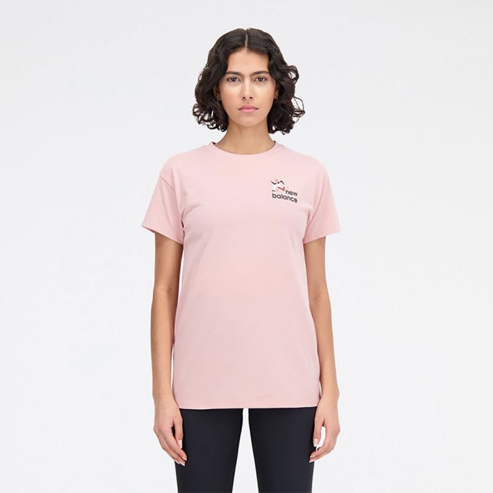 [해외]뉴발란스 Accelerate Pacer Graphic 반팔 티셔츠 7140132103 Pink Moon