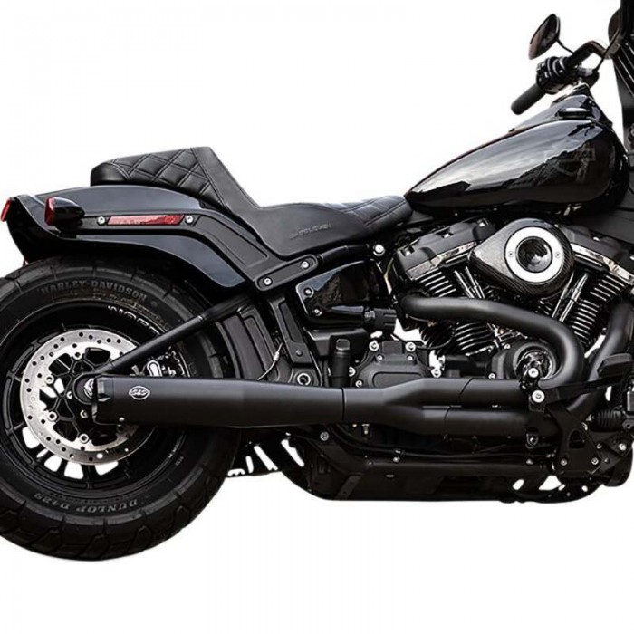 [해외]S&S CYCLE 2-1 Harley Davidson FLDE 1750 ABS Softail Deluxe 107 Ref:550-0788 비인증된 완전 배기 시스템 9140124559 Black