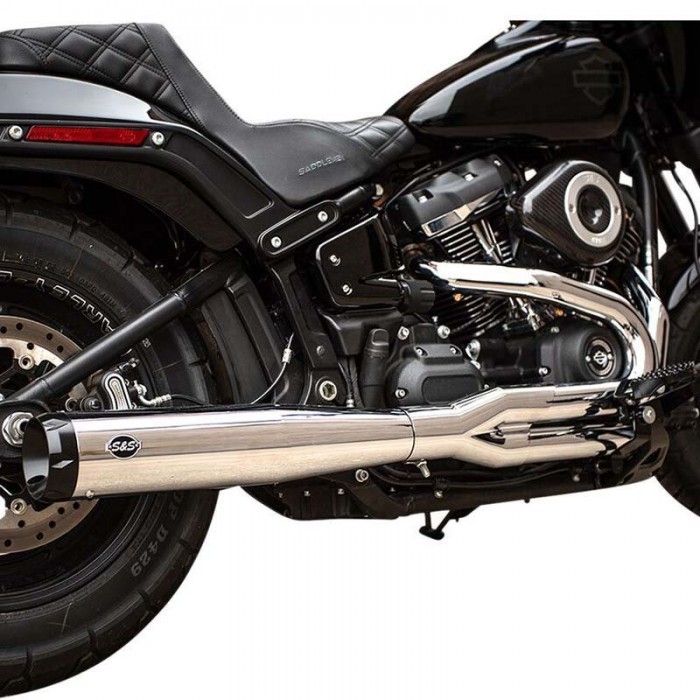 [해외]S&S CYCLE 2-1 Harley Davidson FLDE 1750 ABS Softail Deluxe 107 Ref:550-0790 비인증된 완전 배기 시스템 9140124560 Chrome