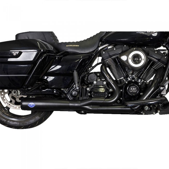 [해외]S&S CYCLE Harley Davidson FLHR 1750 로드 King 107 Ref:550-1027A 전체 라인 시스템 9140124583 Black