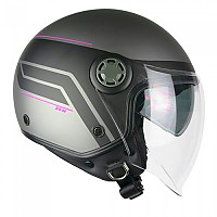 [해외]SKA-P 1SHG Zen City 오픈 페이스 헬멧 9140182651 Anthracite / Fluo Pink