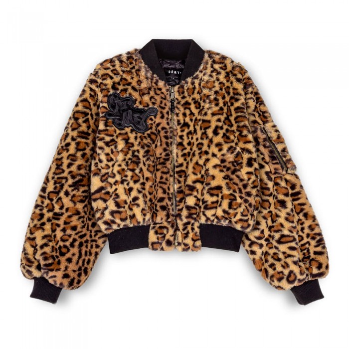 [해외]GRIMEY Westbound Fur 봄버 재킷 140113768 Leopard