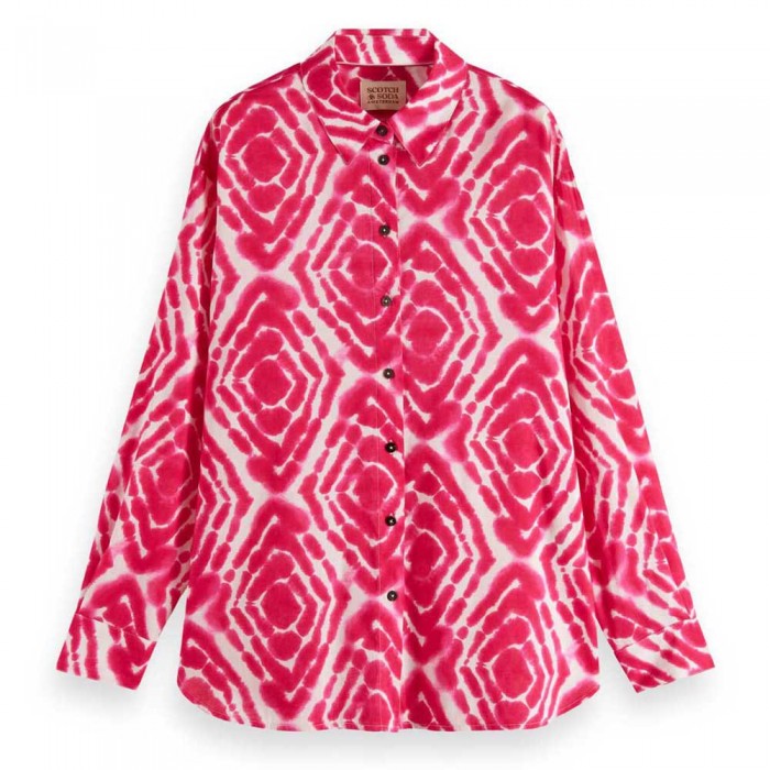 [해외]SCOTCH & SODA 긴 소매 셔츠 Oversized 140218792 Disco Tye Dye Pop Pink