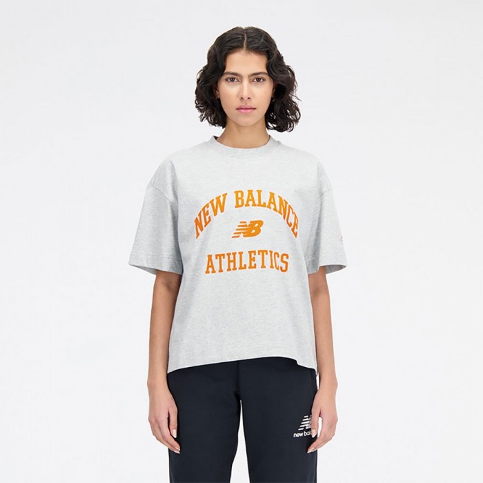 [해외]뉴발란스 반팔 티셔츠 Athletics Varsity Boxy 140132152 Athletic Grey
