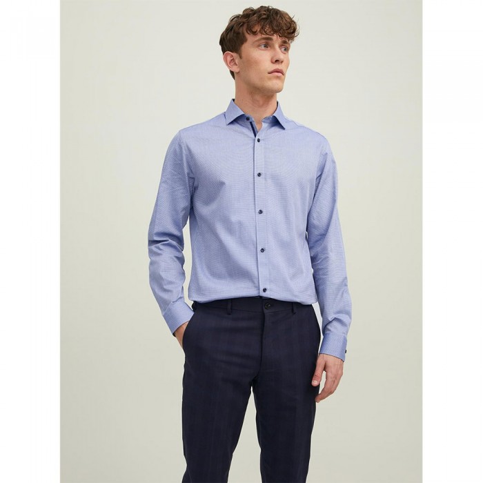 [해외]잭앤존스 긴 소매 셔츠 Blaparker Detail 140218237 Cashmere Blue / Fit Slim Fit