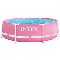 [해외]인텍스 지상 수영장 위의 둥근 강철 프레임 244x76 cm 6140231851 Pink