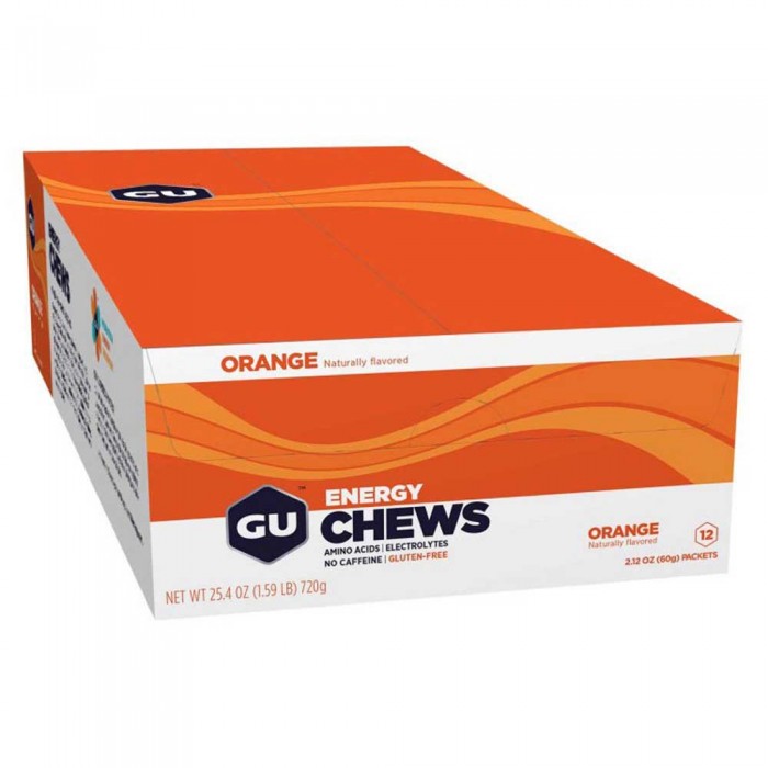 [해외]GU 에너지 츄 Energy Chews Orange 12 12 단위 6139955342 Multicolor
