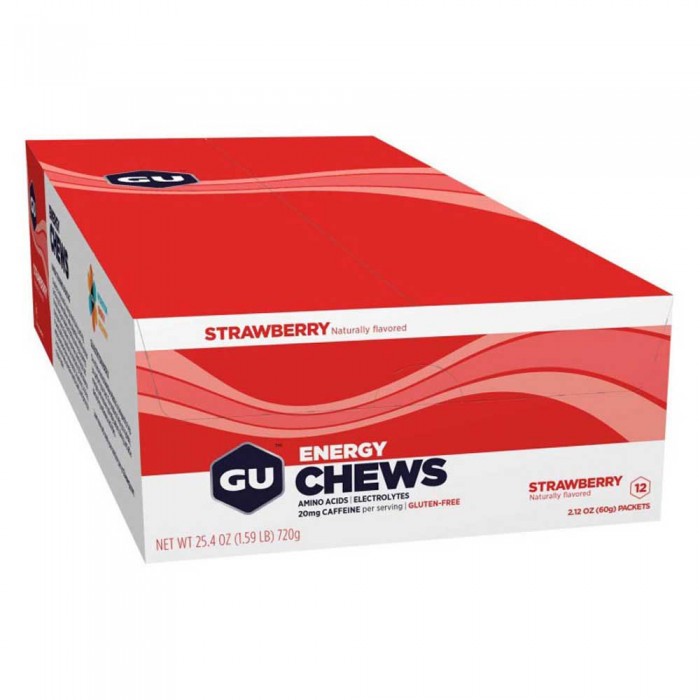 [해외]GU 에너지 츄 Energy Chews Strawberry 12 12 단위 4139955346 Multicolor