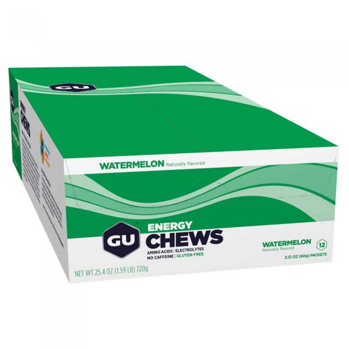 [해외]GU 에너지 츄 Energy Chews Watermelon 12 12 단위 4139955348 Multicolor