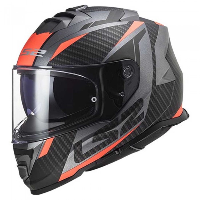 [해외]LS2 FF800 Storm II Racer 풀페이스 헬멧 9140233751 Matt Titanium Orange