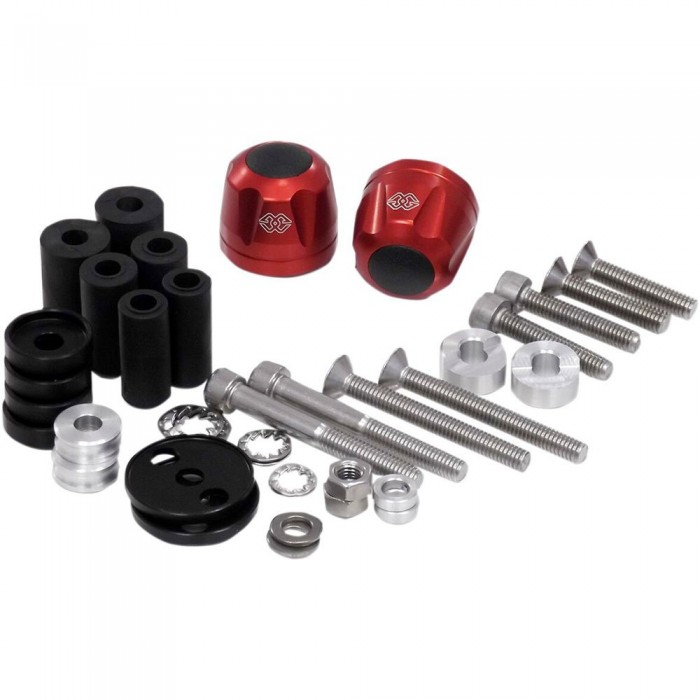 [해외]GILLES TOOLING 핸들바 플러그 Set Lg-Ip Aprilia Na 850 Mana 9140171727 Red