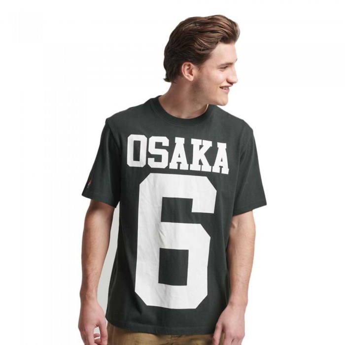[해외]슈퍼드라이 Osaka 로고 Loose 반팔 티셔츠 140130063 Academy Dark Green