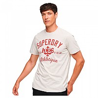 [해외]슈퍼드라이 Athletic College Graphic 반팔 티셔츠 140140533 Birut Grey Marl