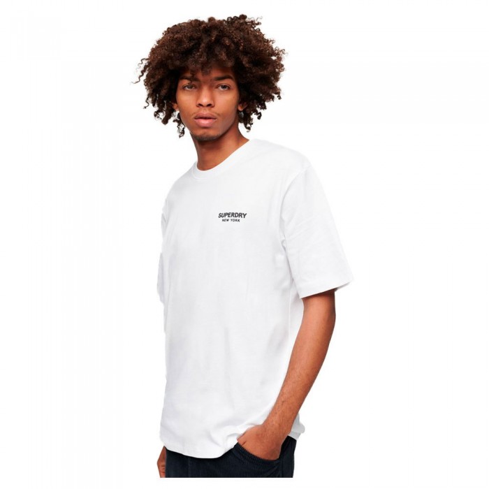 [해외]슈퍼드라이 반팔 라운드넥 티셔츠 Luxury Sport Loose 140140823 Brilliant White