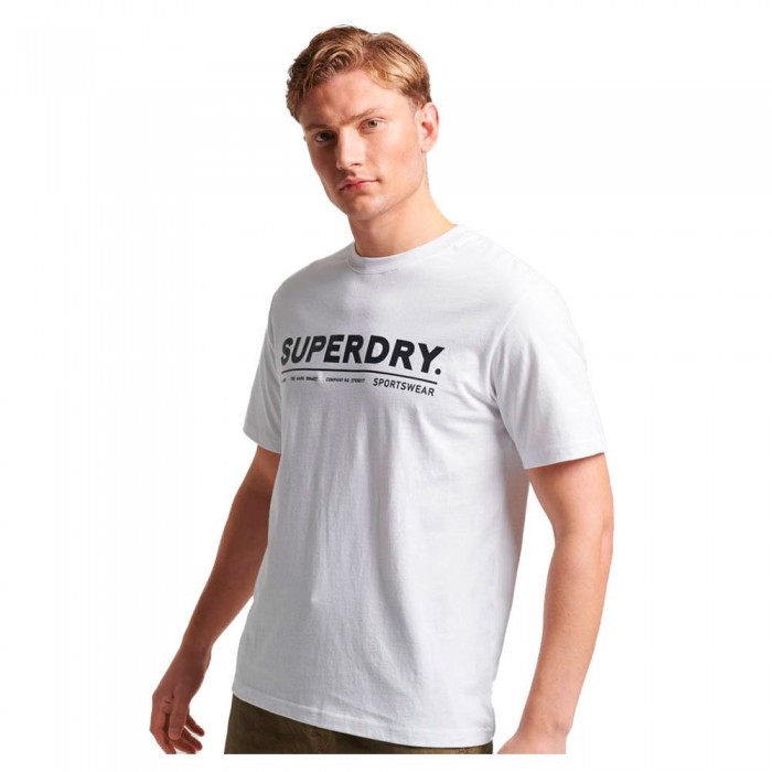 [해외]슈퍼드라이 반팔 라운드넥 티셔츠 Utility Sport 로고 Loose 140141032 Brilliant White