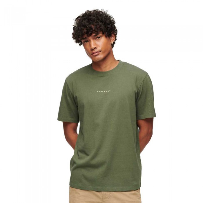 [해외]슈퍼드라이 Code Surplus 로고 티셔츠 140158100 Dark Moss Green
