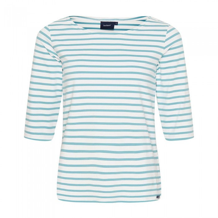 [해외]SEA RANCH Marina 3/4 소매 티셔츠 140129467 White / Aqua Blue